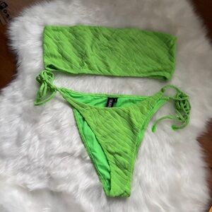 Triangl Swimwear Green Bikini with Tie Details